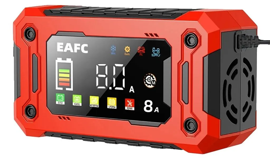 Chargeur de Batterie Voiture 12V 24V 8A Prise UE avec Charge Multimode