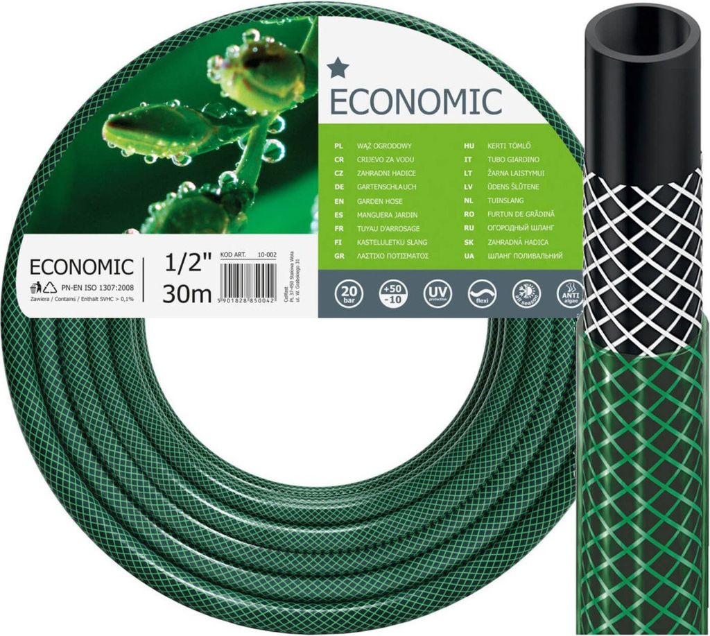 Wąż Ogrodowy do Wody 3 Warstwowy z Oplotem 1/2' 30m Mocny Zdjęcie produktu 
