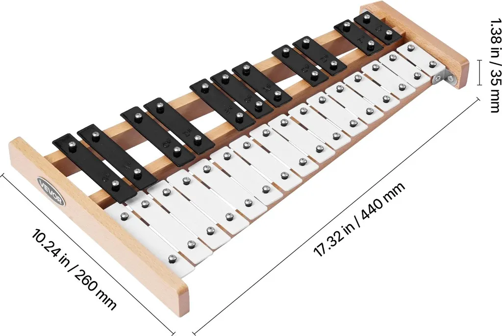 Carillon VEVOR 27 Notes Instrument Percussion avec Clés SPCC et Sac - 8