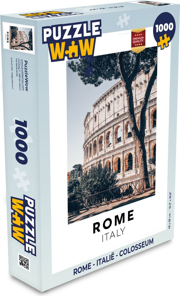 MuchoWow Puzzle 1000 Teile Rom - Italien - Kolosseum - Spielzeug - Alt und Jung - Spiele - Puzzeln