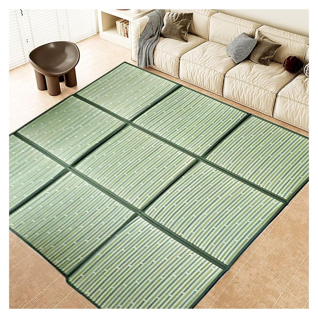 Japanische Tatami-Bodenmatte Rattan Außenmatte Faltbare Atmungsaktive Schlafmatte Futon Sommer-Kühlpad Für Wohnzimmer Schlafzimmer Spielzimmer 1...
