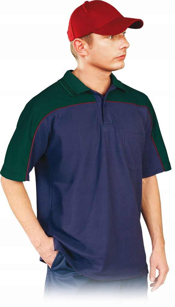 POLO-FOREST marinegrünes Poloshirt - S