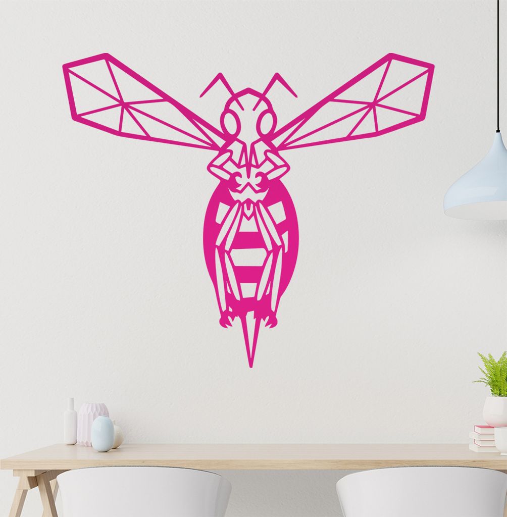 Hornisse Polygon wespe Wandtattoo Wandaufkleber Wall Sticker - Dekoration, Küche, Wohnzimmer, Schlafzimmer, Badezimmer