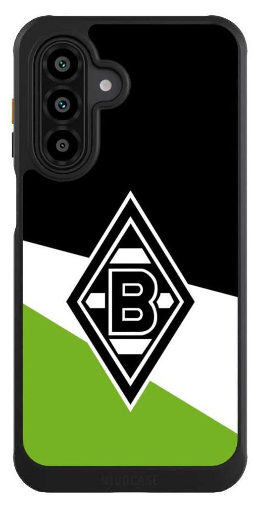 NIVOCASE Hülle für Samsung Galaxy A17 5G Handyhülle NIVOcore Case Schwarz Borussia Mönchengladbach Gladbach Offizielles Lizenzprodukt