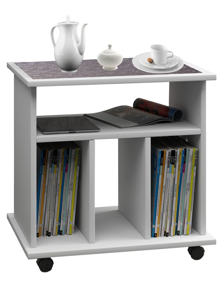 VCM my home Tabina Beistelltisch Holz weiß 60,0 cm59,0 cm