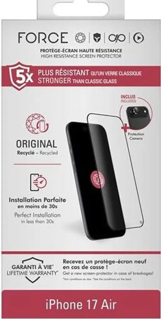 Force Glass FGOG 2.5D per iPhone Air - Protezione Professionale Schermo