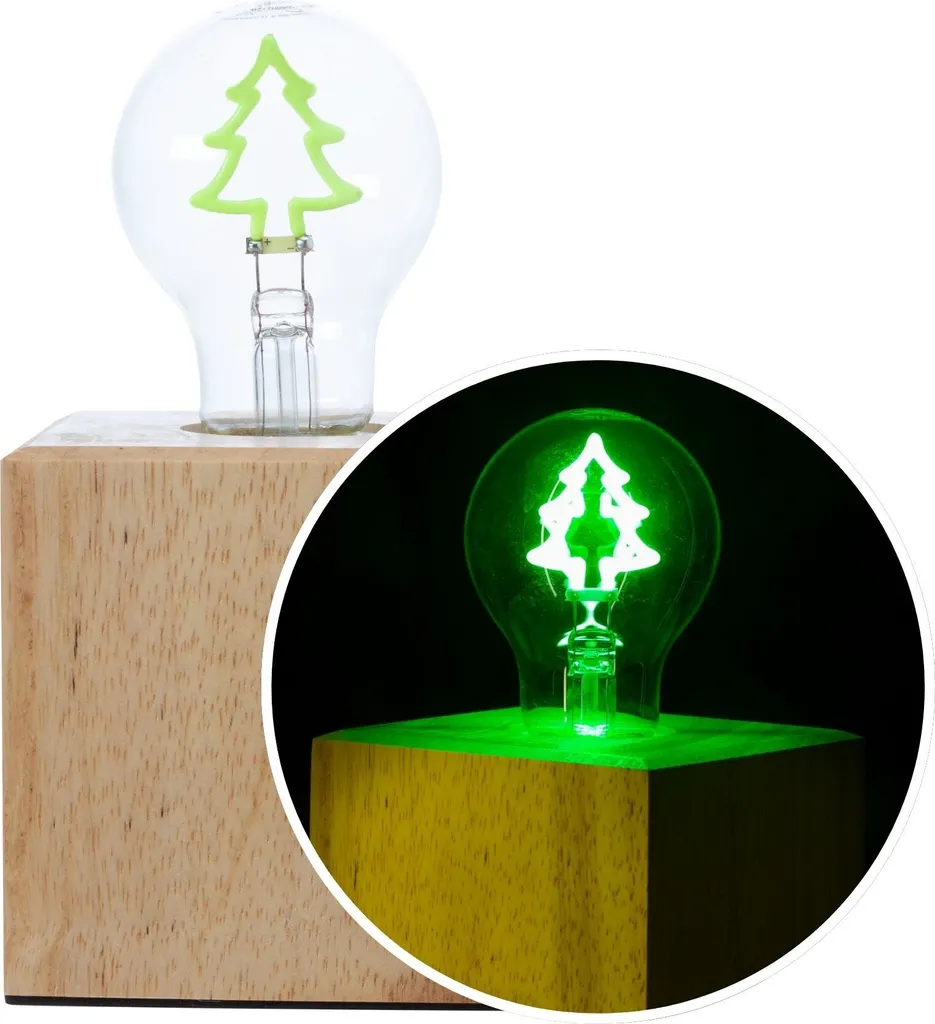 Lampadina LED Natale Albero Verde E27 2W - Calore per la tua Famiglia