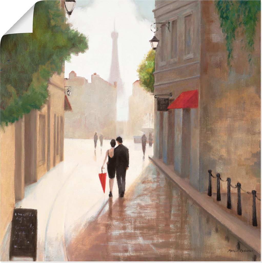 ARTland Poster Paris Romanze I Größe: 50x50 cm