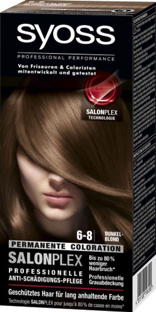 Syoss Colour Coloration 6_8 Dark Blonde Level 3 Permanent Colouration 115ml