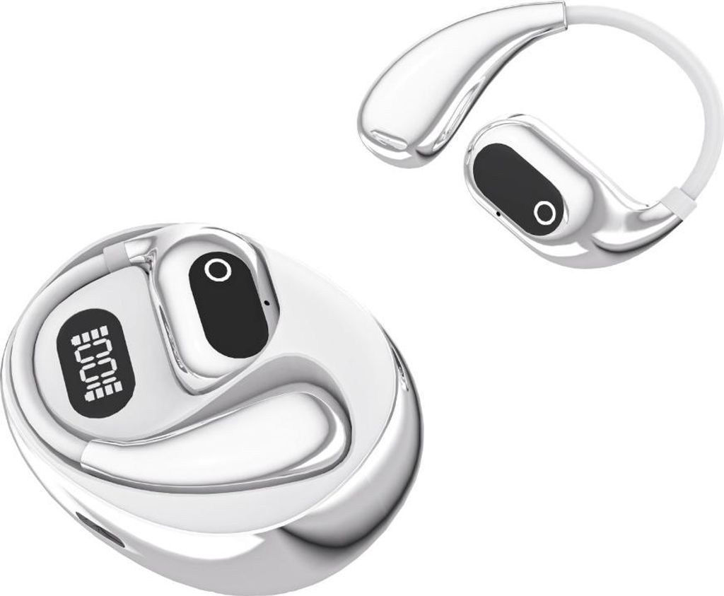 INF Smarte KI Übersetzungs Bluetooth Kopfhörer - 156 Sprachen, Alle Geräte Silber+Weiß