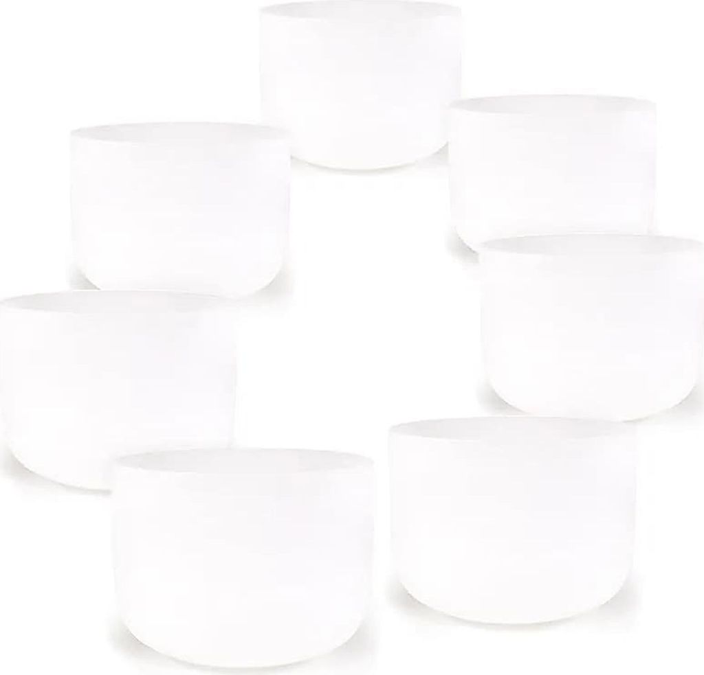 Kristallklangschalen Chakra SET 2: 7 Klangschalen 432 Hz