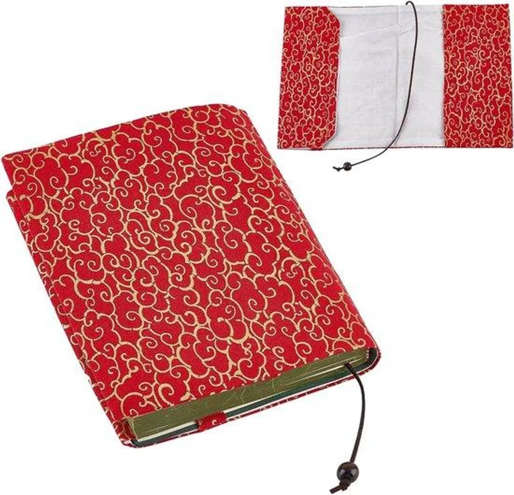 Petite housse de livre A5 rouge en toile - Finition textile haute qualité
