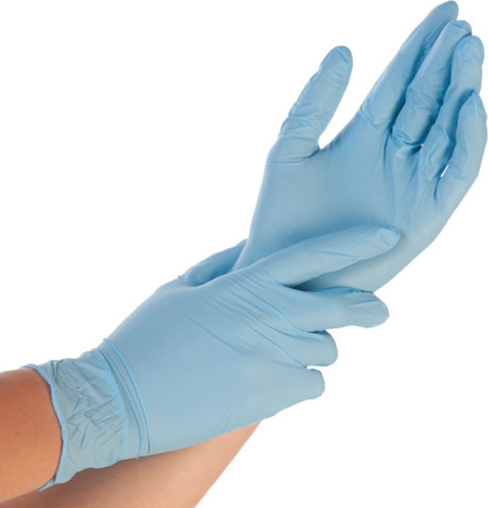 franz mensch Nitril-Handschuh "SAFE LIGHT" HYGONORM XL blau 100 Stück