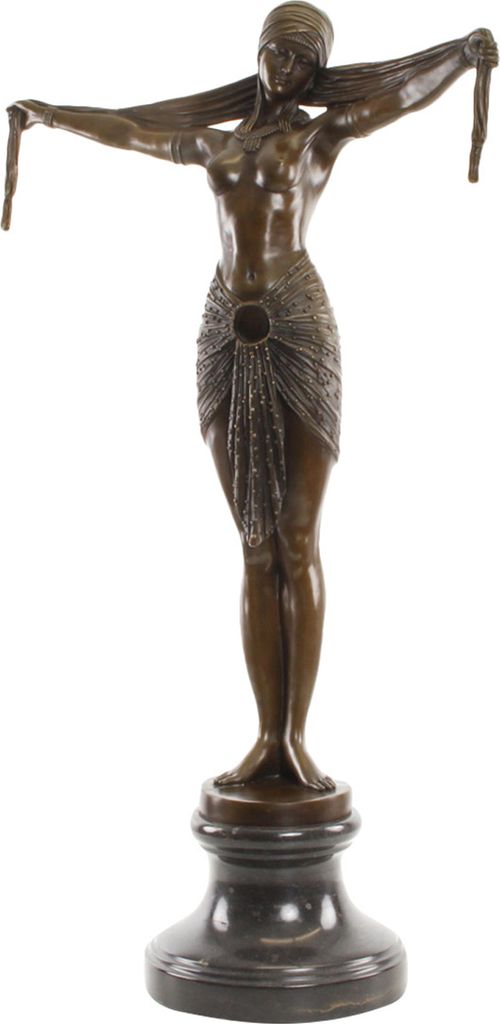 Bronzeskulptur Schaltänzerin Figur Moderne Skulptur Artdeco-Antik-Stil 73cm