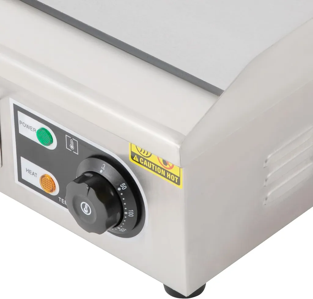 Grill électrique inox 2000W avec plaque de cuisson rapide et robuste - 6