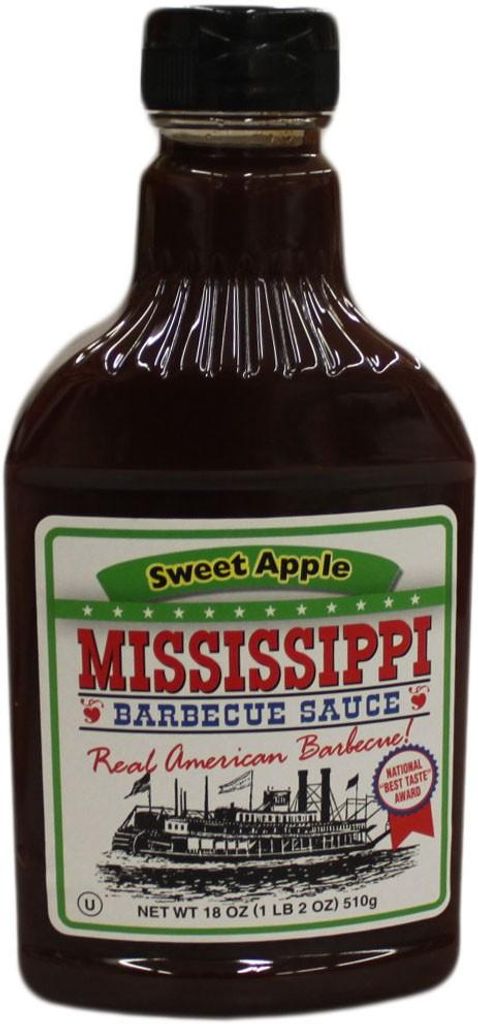 Mississipi BBQ Sauce Sweet Apple fumé fruité doux 510ml Image du produit 