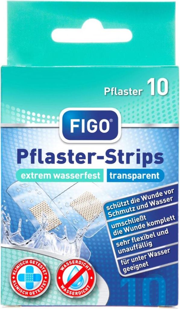 20x Pflasterstrips 10er extrem wasserfest,transparent Produktbild 
