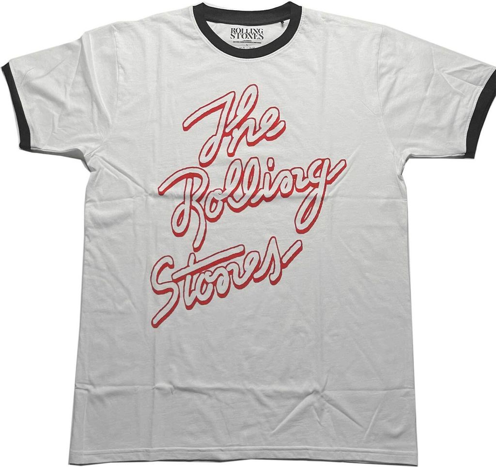 The Rolling Stones - T-Shirt Logo für Herren/Damen Uni RO5424 (XXL) (Weiß)