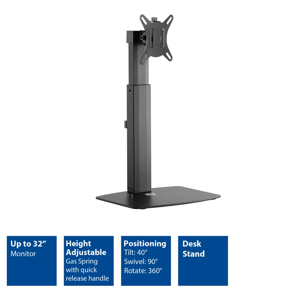 Support de table ACT AC8331 pour écran PC, idéal pour gagner de la place - 2
