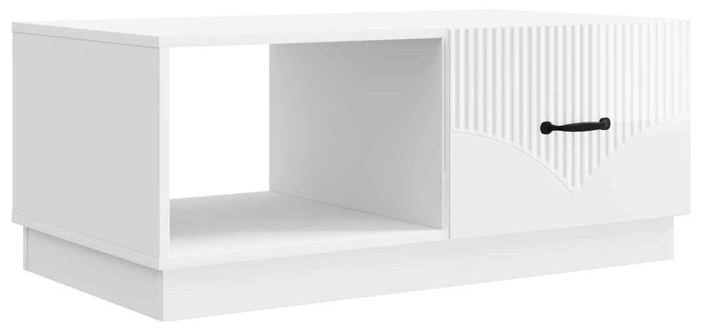 Couchtisch Hochglanz Weiß 90 x 50 x 37 cm Holzwerkstoff