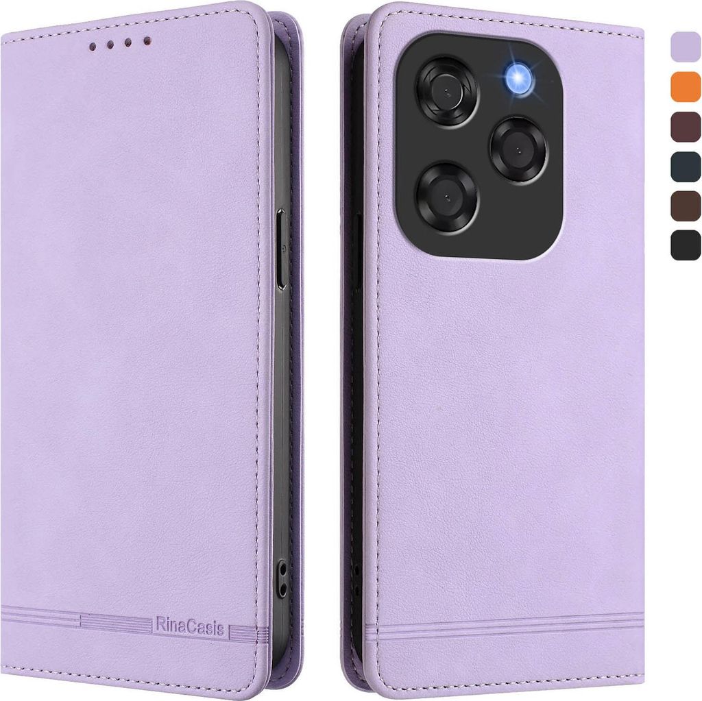 Hülle für Coolpad X100, Retro Kunstleder Ständer Klapphülle mit Kartenfächer und Magnetische Violett