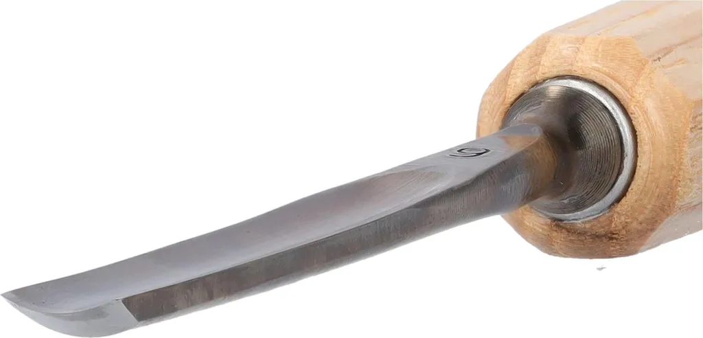 STUBAI Ciseau à bois série 52 Forme 6 de 8 mm avec manche bois robuste