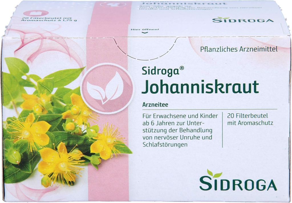 Sidroga Tè medicinale all'iperico per l'irrequietezza Immagine del prodotto 
