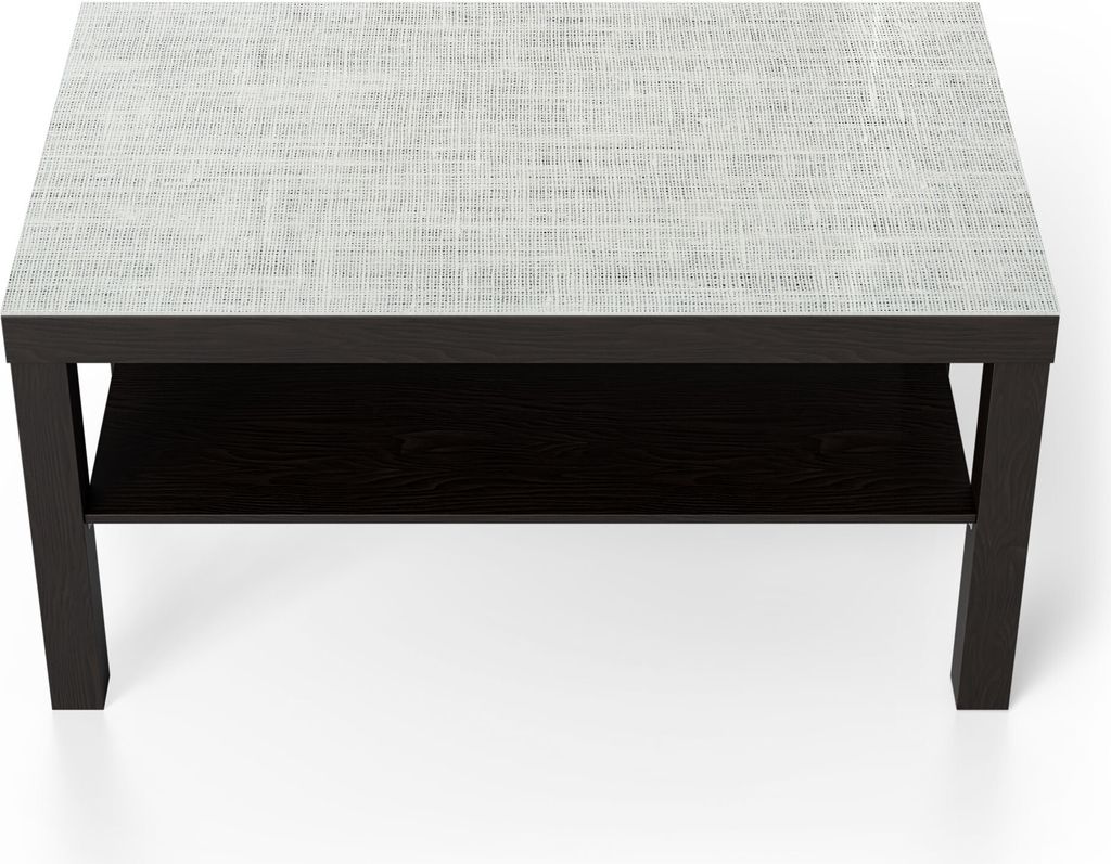 DEQORI Couchtisch 90x55 cm Schwarz 'Gewebte Leinenfaser' Glas Beistelltisch