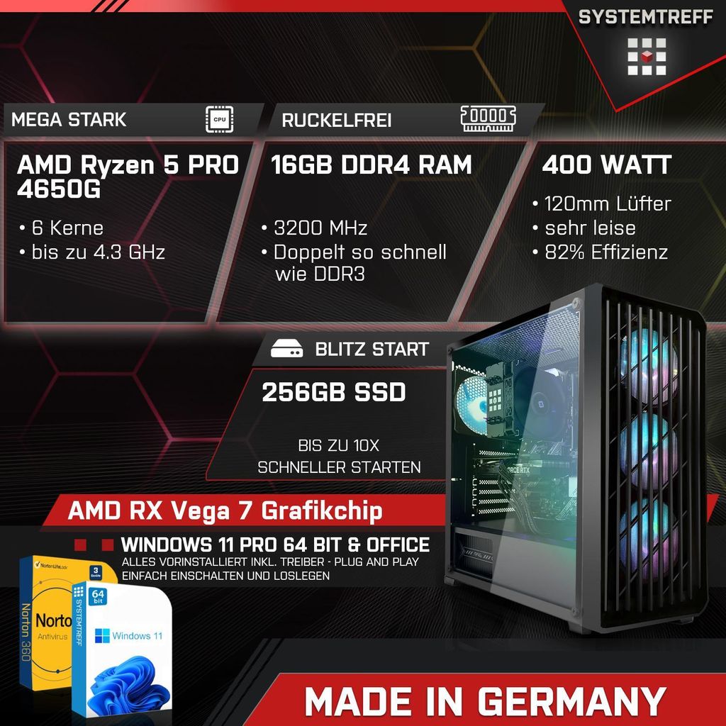 SYSTEMTREFF Gaming Komplett PC Ryzen 5 Kaufland.de
