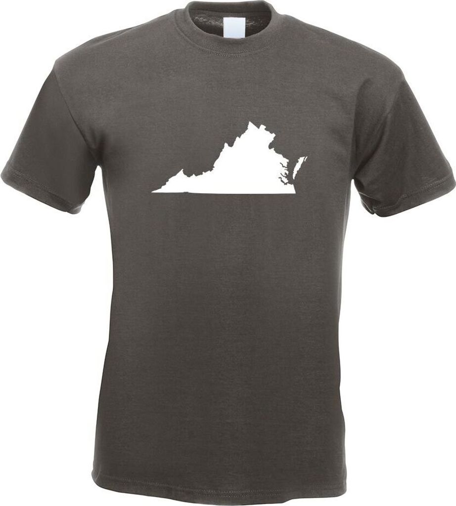 Kiwistar - T-Shirt - Graphit - USA - Bundesstaat - Virginia Herren Funshirt Bedruckt Design Sprüche Spruch Motive - mit Motiv Bedruckt - Funshirt ...
