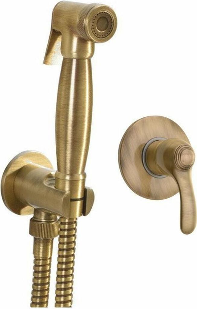Unterputz-Armatur mit WC-Handbrause Retro, Bronze