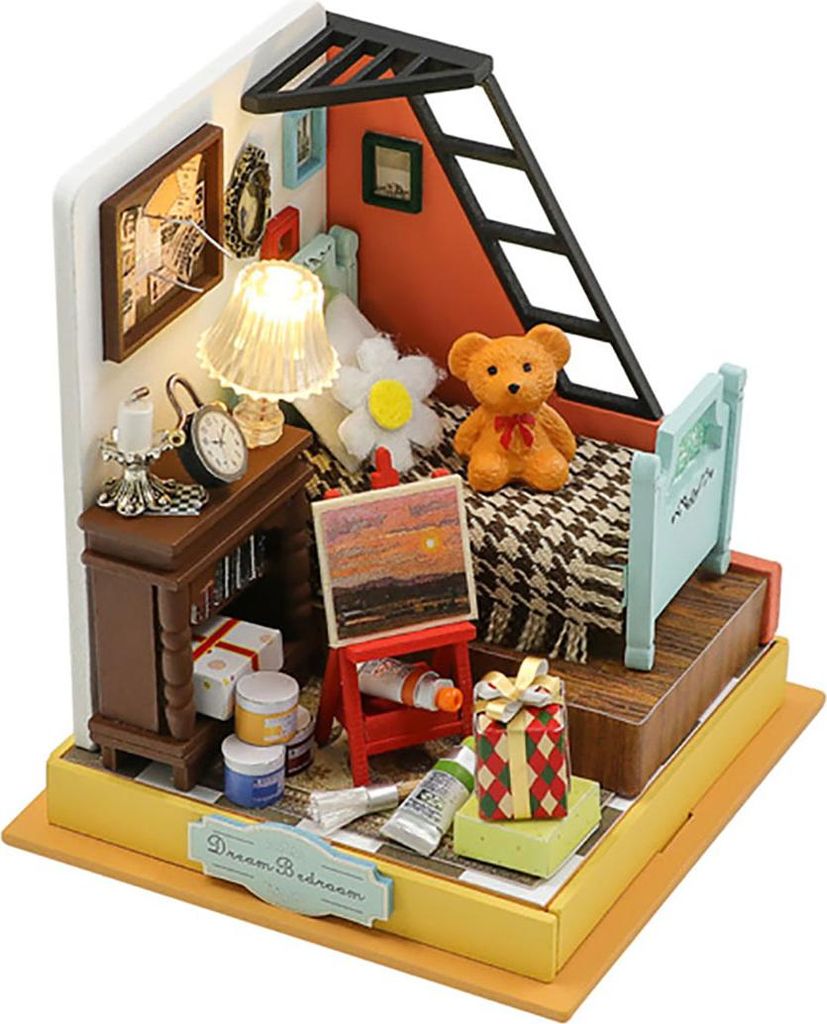 Avizar, Mini-Kinderzimmer DIY mit LED und Dekoration, Mehrfarbig