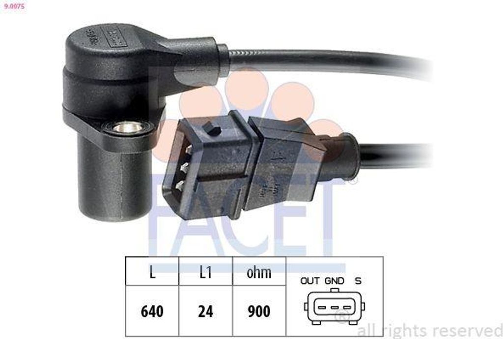 FACET 9.0075 Kurbelwellensensor Impulsgeber für FIAT TIPO (160)