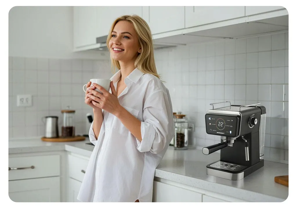 Cafetière à levier 20 bars Berdsen BD-771 noir : expresso authentique - 12