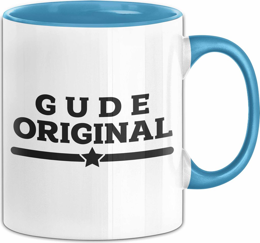 Hessischer Dialekt Tasse Hessisch Hessen Gude Original Hessisch Kaffee-Becher (Blau)