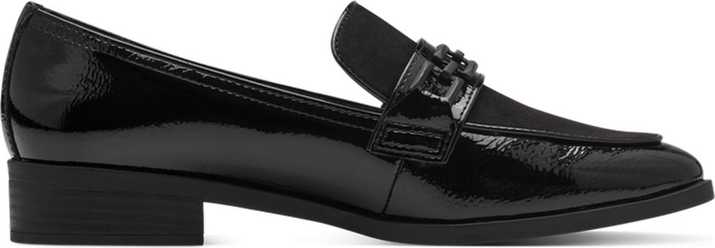 MARCO TOZZI Damen Slipper eleganter Loafer mit Kette 2-24306-43, Größe:37 EU, Farbe:Schwarz