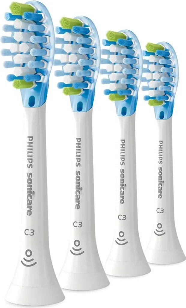Pack 4 Testine Philips Sonicare C3 HX9044/87: Pulizia Totale Famiglia