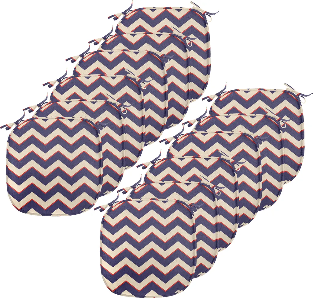 uyeoco Set 4/2/1 Cuscini Sedia da Cucina/Cuscini di Seduta, Cuscini Sedia rotondi esterno 40x40/30x30cm,Cuscino per sedia cucina ufficio da giardino da ufficio(Sky blue,2PCS_40CM/16IN