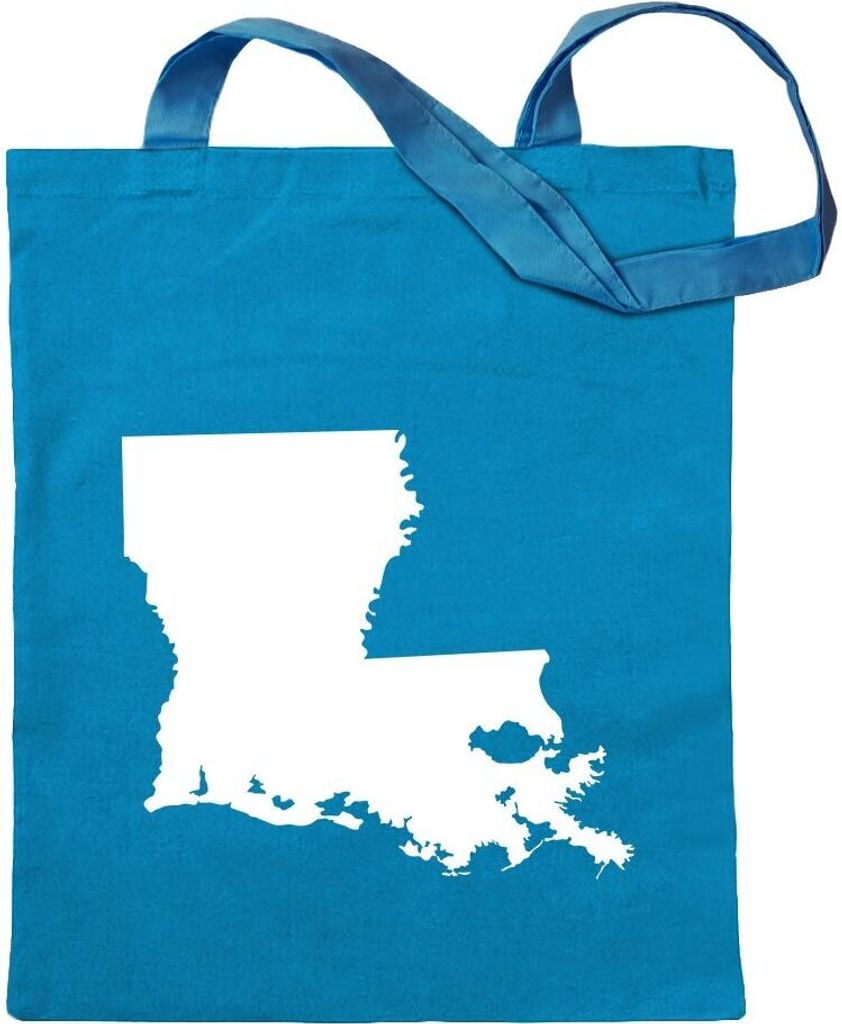 Kiwistar - Baumwolltasche - hellblau - USA - Lousiana Baton Rouge - Tragetasche Stoffbeutel Umhängetasche Langer Henkel
