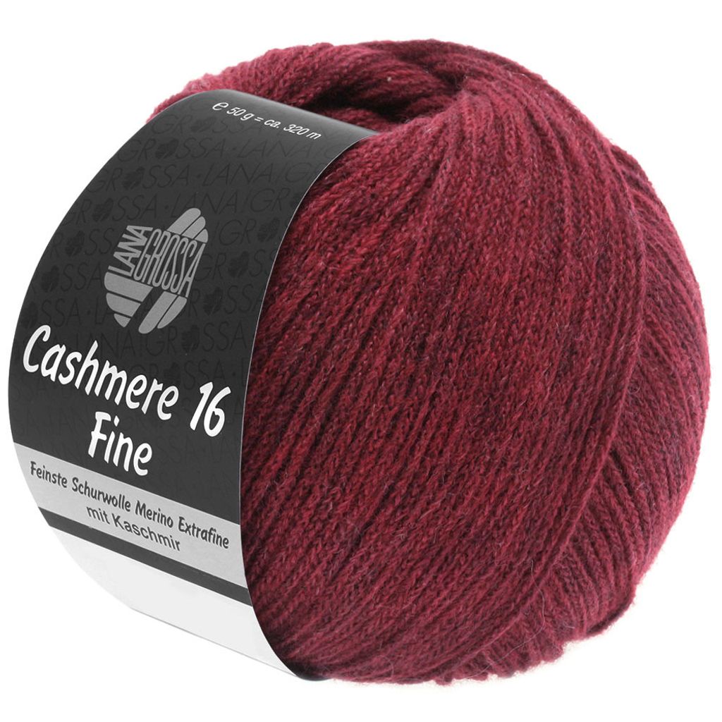Lana Grossa - Cashmere 16 Fine 0011 dunkelrot