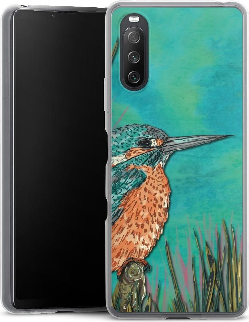DeinDesign Slim Hülle für Sony Xperia 10 III Silikon Case Ultra Dünn Handyhülle Malerei Tiere Vogel