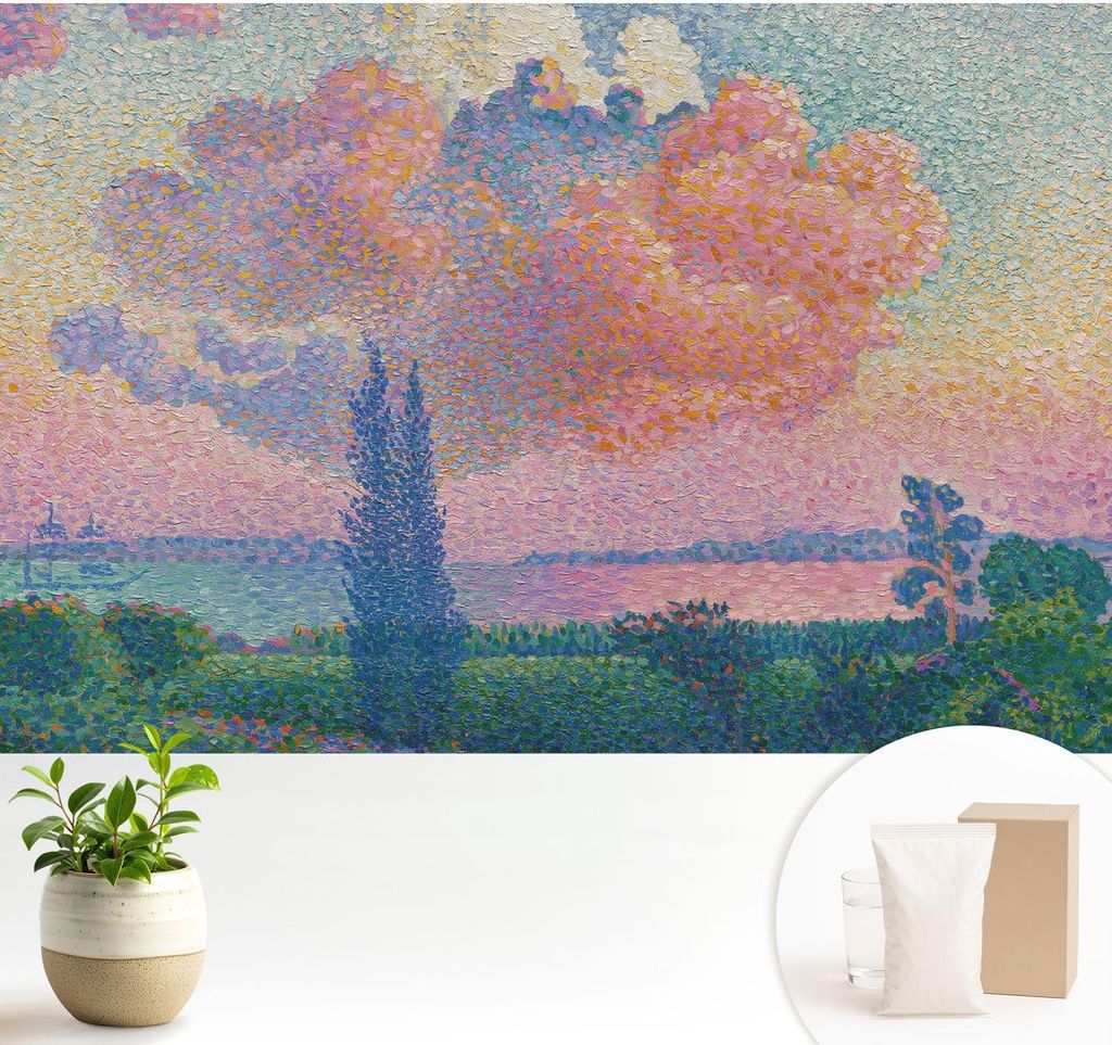 Fototapete - 104x70 cm - Tapete - Wandtapete - Wandbilder - Dekofolie - Tapete Folie - Wand - Dekoration - Wohnzimmer - Farbenfrohe Landschaft