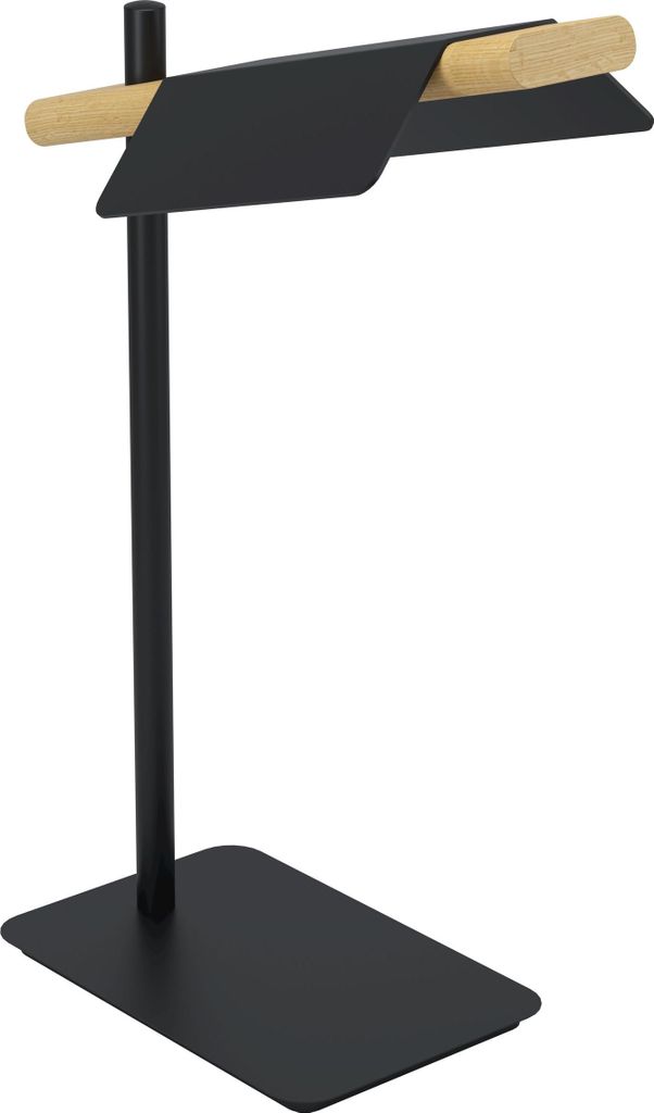 ERMUA Tischleuchte Tischbeleuchtung - L33 x B16,5 x H50,5 cm - schwarz, braun - 4,5W inkl. - IP20