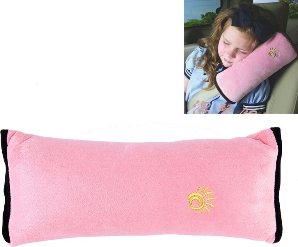 2 PCs Kinder Baby Sicherheitsgurt Weiche Kopfstütze Hals Unterstützung Kissen Schulterpolster für Auto Sicherheit Seatbelt(Pink)