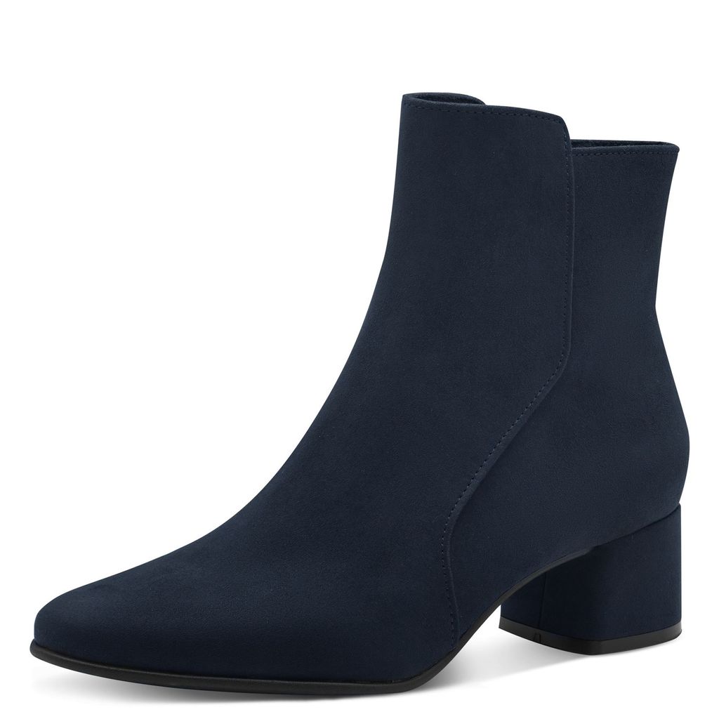 MARCO TOZZI Damen Stiefelette samtig weich Blockabsatz 2-25364-43, Größe:41 EU, Farbe:Blau