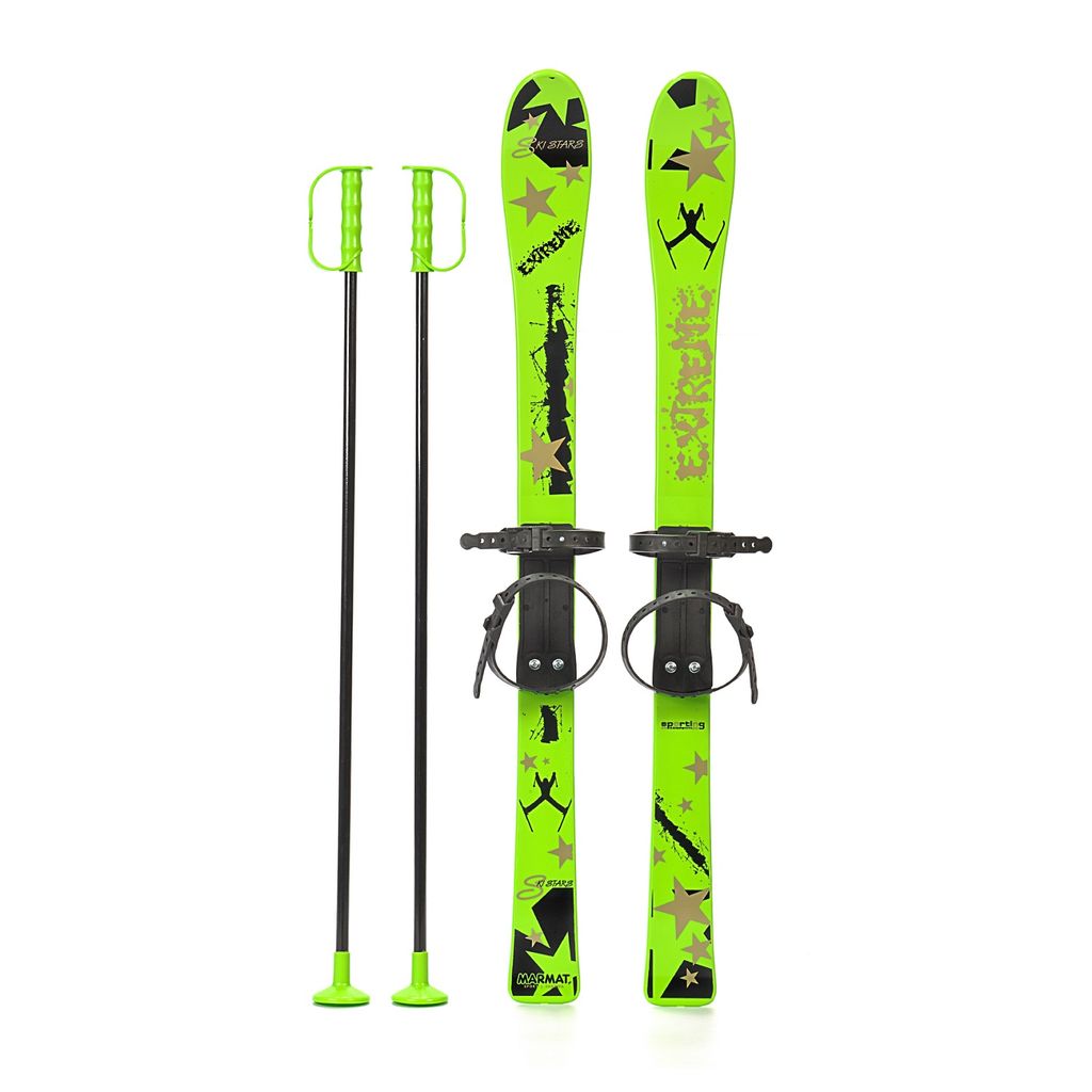 Baby Ski 90 cm, plastikowe narty dla dzieci, zielone Zdjęcie produktu 
