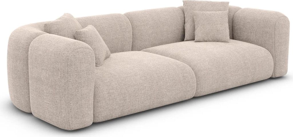 Strukturstoff 3-Sitzer Couch Belio Beige