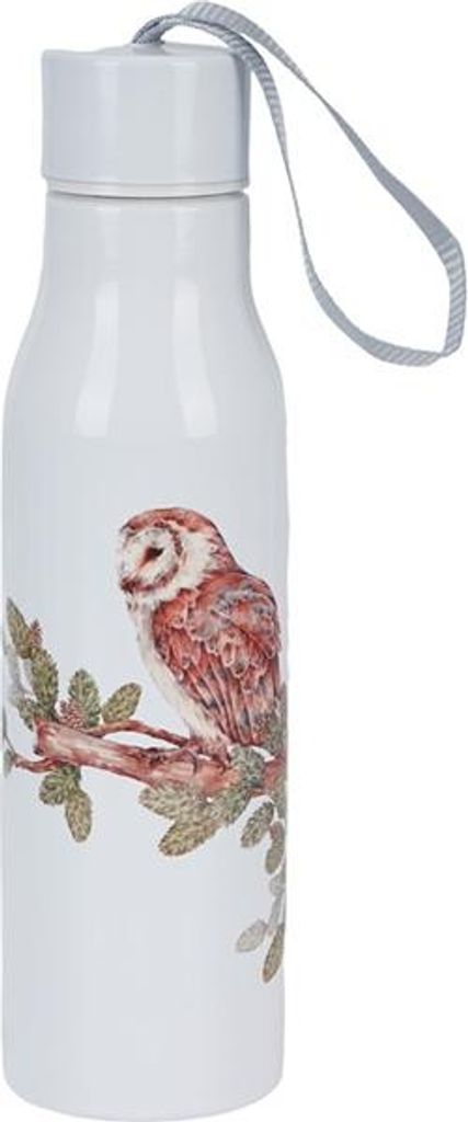 Thermoflasche, Thermosflasche, Als Geschenk, in einer Box Vogelwelt - Gemeine Eulen 500 ml