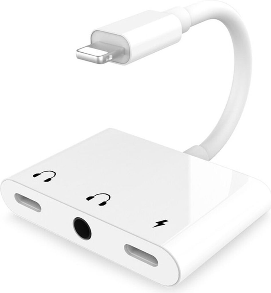 3 in 1 Audio- und Ladekopfhörersplitter für Telefon 11/11 Pro / XS / XS Max / XR / X / 8/8 Plus / 7/7 Plus Unterstützung für Schnellladung