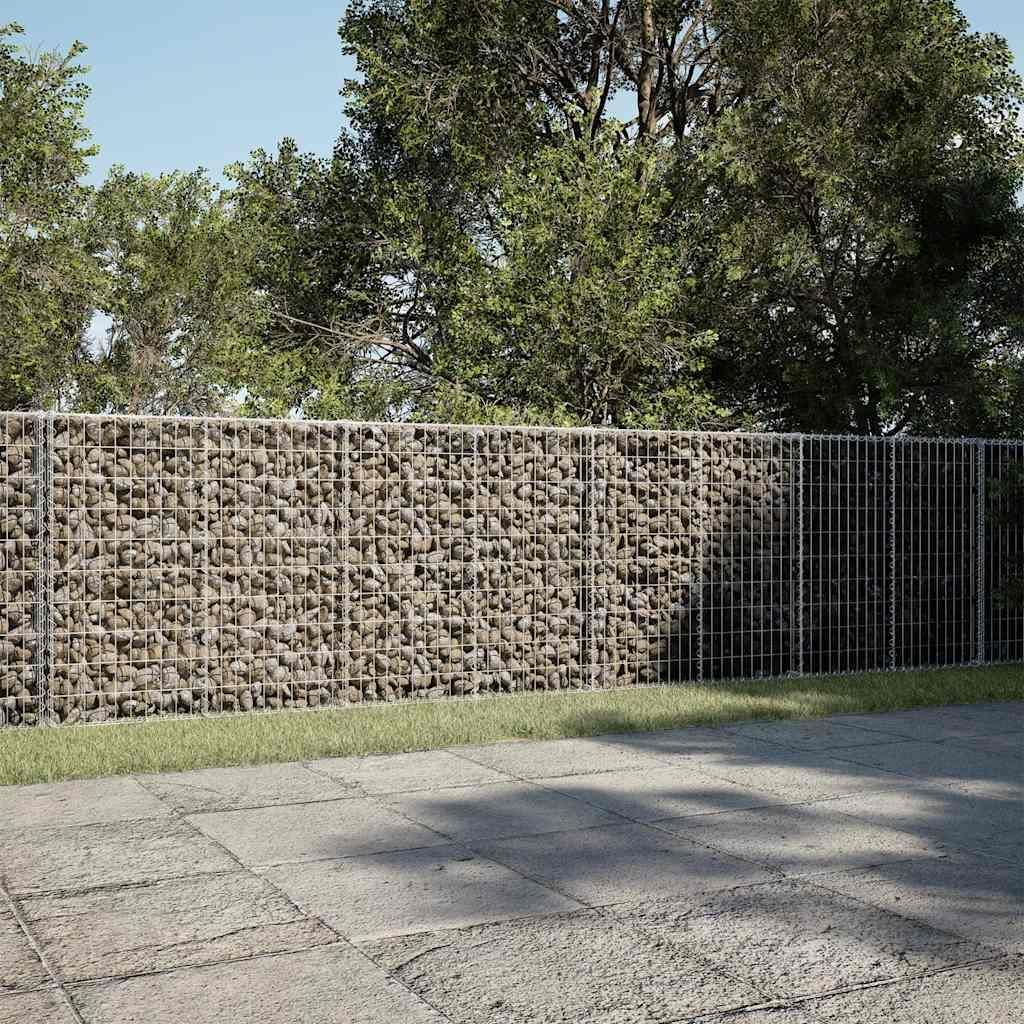 vidaXL Gabione mit Deckel 850x100x100 cm Verzinktes Eisen
